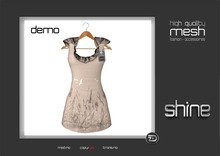  shine by [ZD] - MESH - Ruffled Collar Minidress