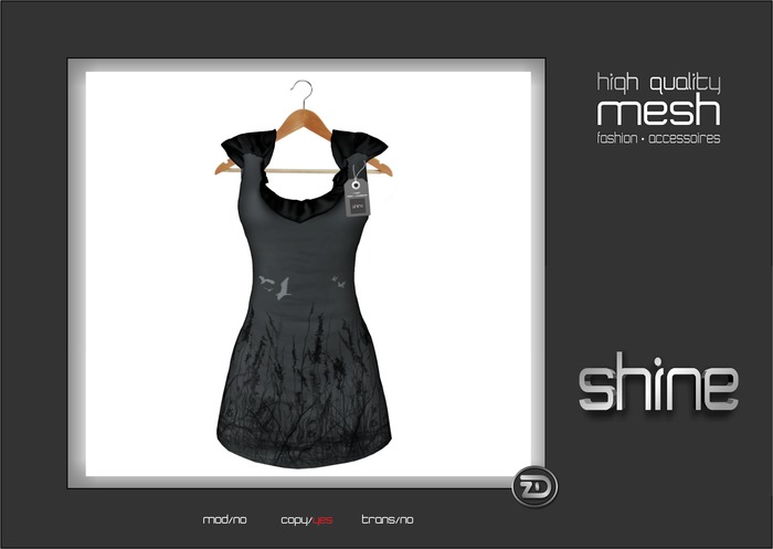  shine by [ZD] - MESH - Ruffled Collar Minidress