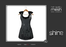  shine by [ZD] - MESH - Ruffled Collar Minidress