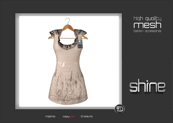  shine by [ZD] - MESH - Ruffled Collar Minidress