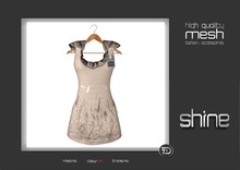  shine by [ZD] - MESH - Ruffled Collar Minidress