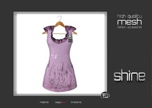  shine by [ZD] - MESH - Ruffled Collar Minidress