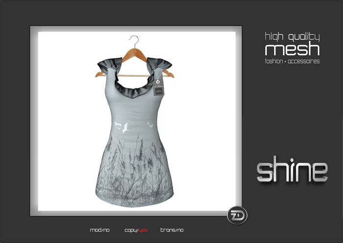  shine by [ZD] - MESH - Ruffled Collar Minidress