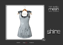  shine by [ZD] - MESH - Ruffled Collar Minidress