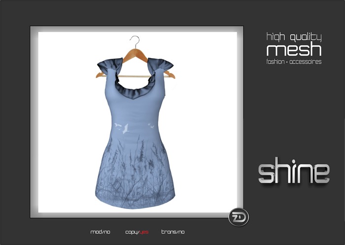  shine by [ZD] - MESH - Ruffled Collar Minidress