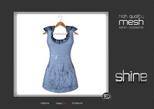  shine by [ZD] - MESH - Ruffled Collar Minidress