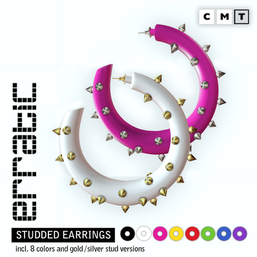 erratic / studded earrings / FATPACK (8 colors)