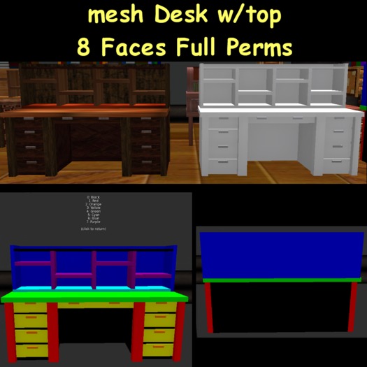 Mesh Desk With top 8 Faces Full Perms