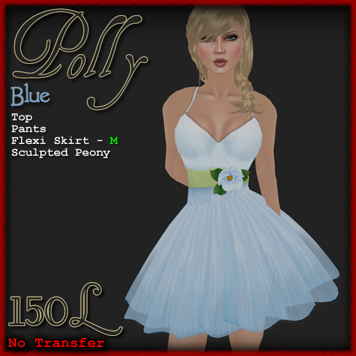 [ Demure ] Polly Dress - Blue
