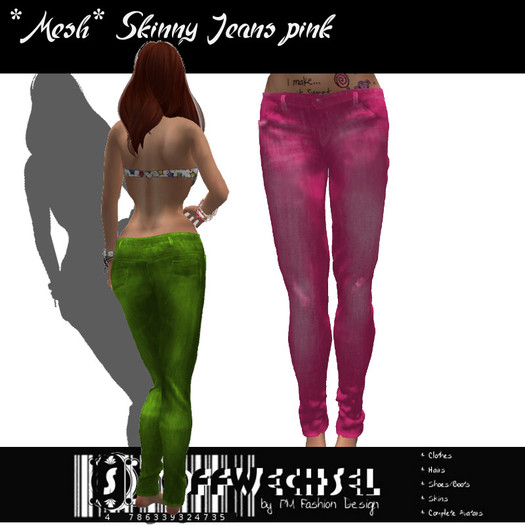 [Stoffwechsel] *Mesh Skinny jeans pink