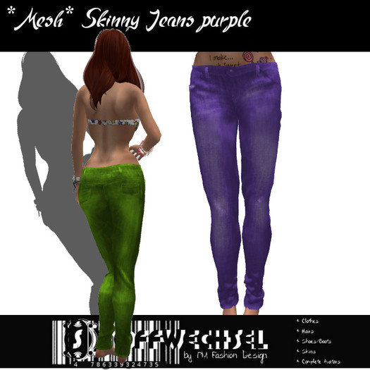 [Stoffwechsel] *Mesh Skinny jeans purple
