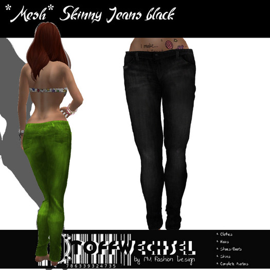 [Stoffwechsel] *Mesh Skinny jeans black
