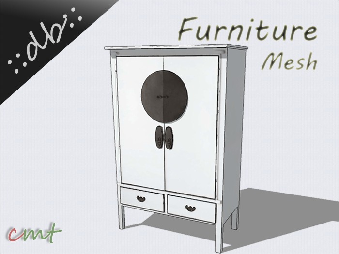 ::db furniture:: SHANGHAI white cabinet 