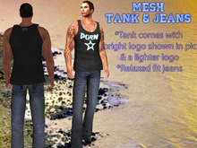 PS-Tank & Nvy Blue Cross Bp Jeans