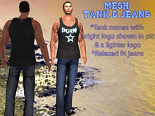 PS-Tank & Nvy Blue Cross Bp Jeans
