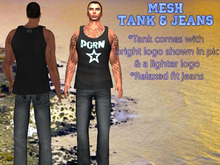 PS-Tank & Nvy Blue Cross Bp Jeans