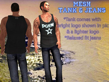 PS-Tank & Nvy Blue Cross Bp Jeans