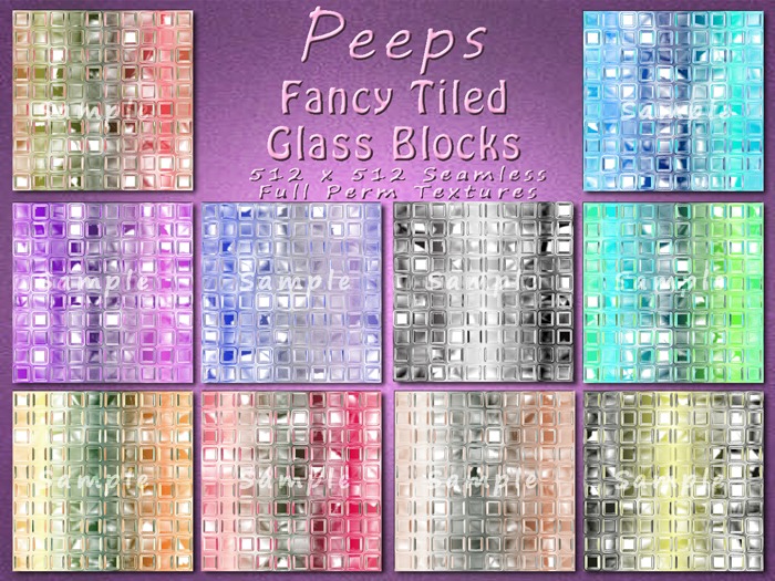 Peeps Textures Fancy Tiled Glass Blocks