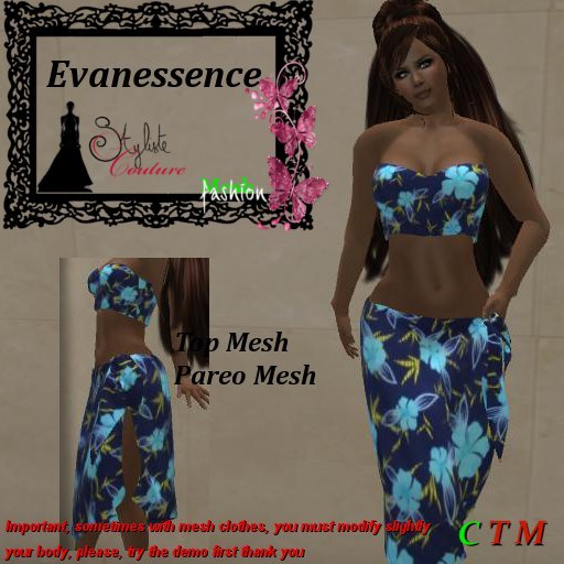 Evanessence Summerbeach Bleu fleur Bleuclair