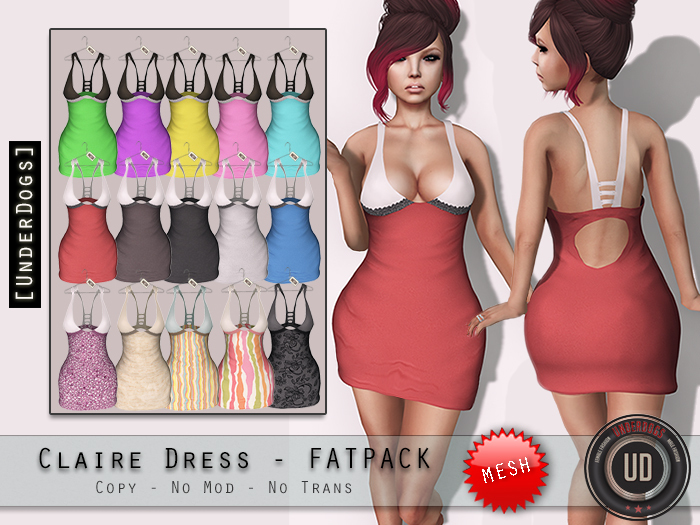 [UD] - Claire Dress - FATPACK - Mesh (Bag)