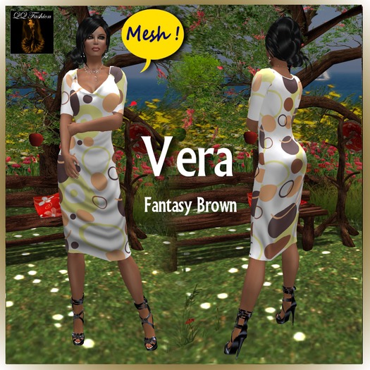 QQ Fashion - Vera Mesh Dress - Fantasy Brown ****