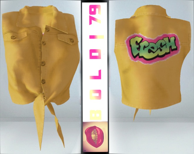 .:B79:. Mesh Fresh Tie Top