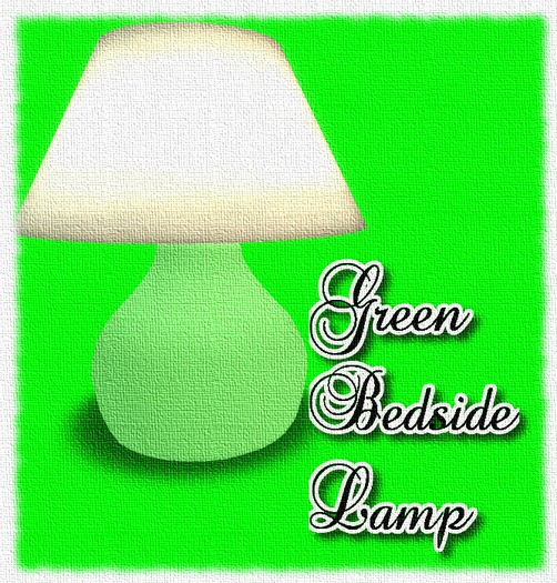 green bedside lamp