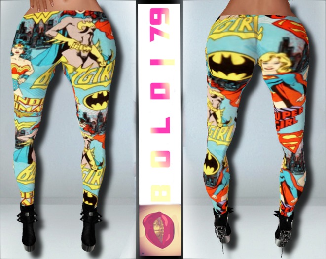 .:B79:. Comic Super Book Leggings
