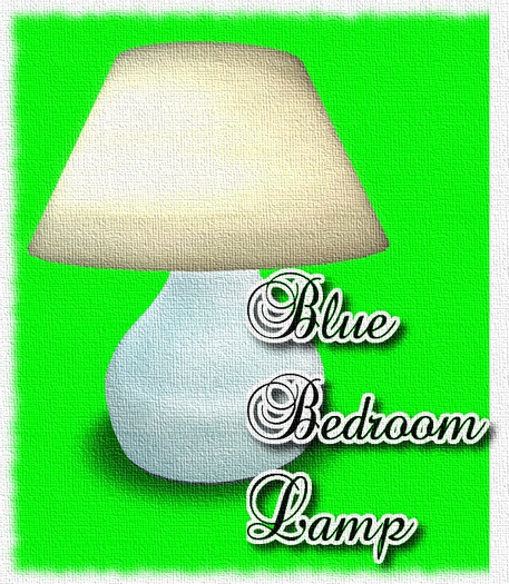 blue bedside lamp