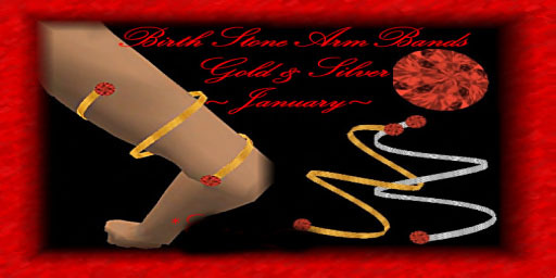 Birthstone Armbands - January