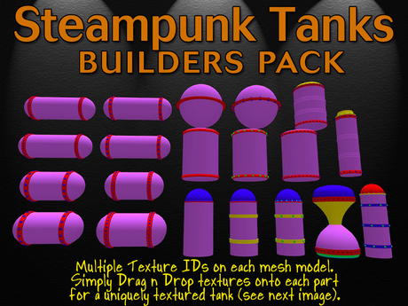 Second Life Marketplace - Steampunk Tanks Builders Pack