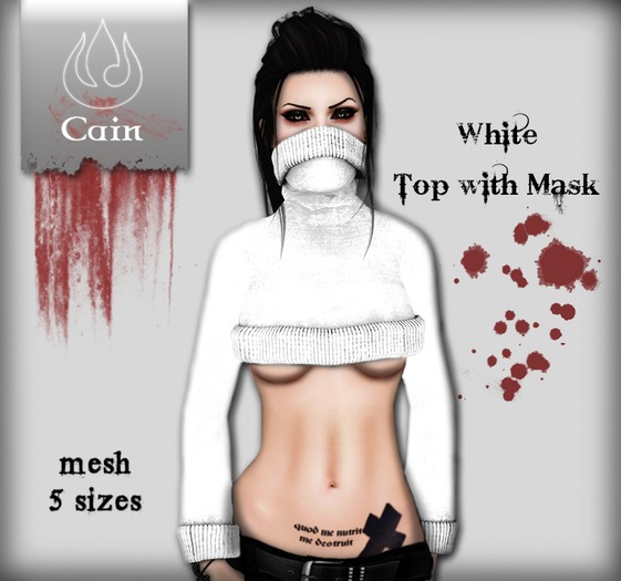 Cain - White - Top with Mask