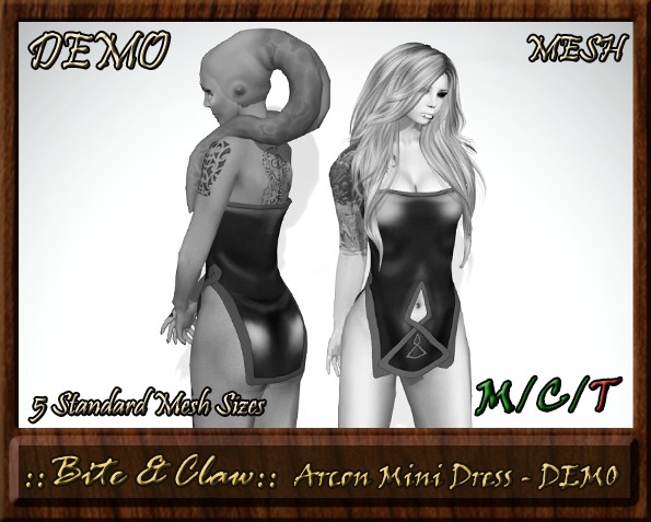 ::B&C:: Arcon Mini Dress - Mesh - DEMO - 5 Standard sizes