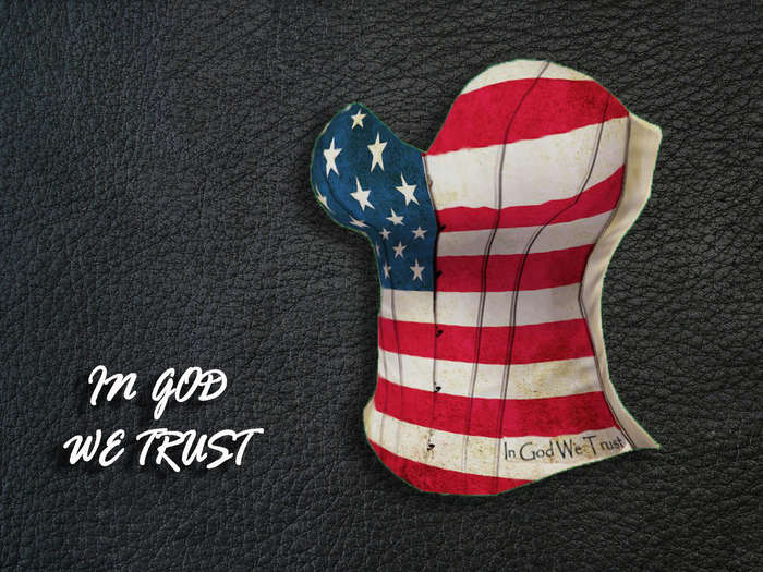 {REVERIE} Mesh Corset - In God We Trust