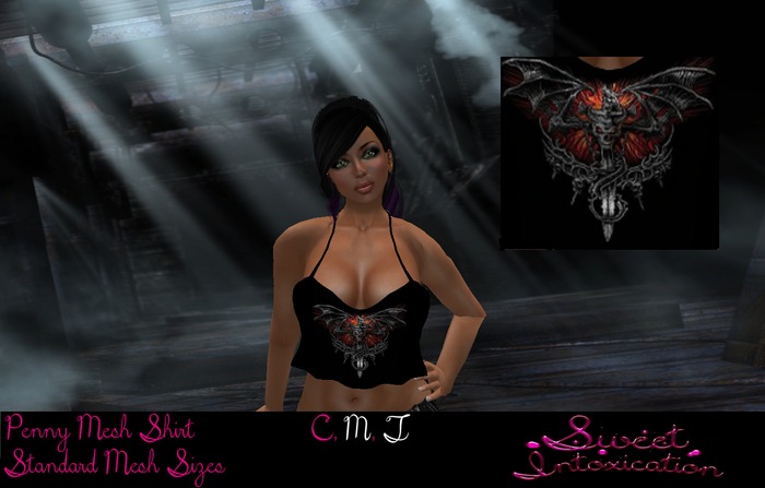 ::Sweet Intoxication:: Penny Mesh Top - Skull Sword