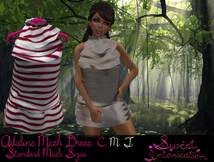 ::Sweet Intoxication:: Adaline Mesh Dress - Candycane