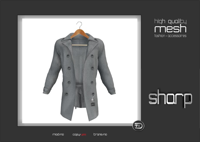 sharp by [ZD] - MESH - Woll Trench Coat
