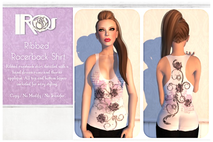 ~*IROS*~ Ribbed Racerback Tops - White