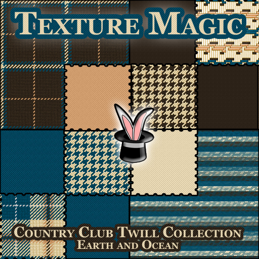 Country Club Twill Fabric Textures - Earth and Ocean