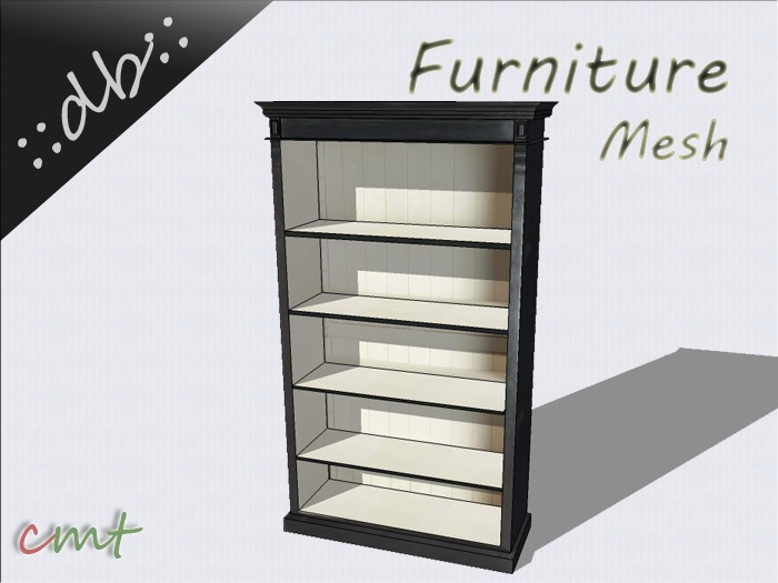 ::db furniture:: Library shelf black 