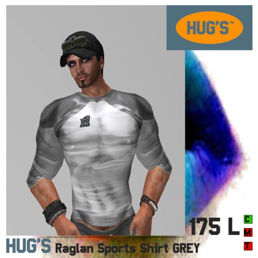 HUG'S Raglan Sports Shirt GREY