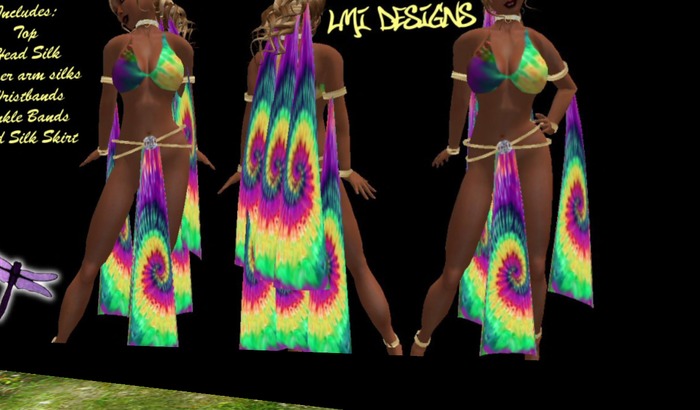 *LMI Tie Dye Silk Set 9 Piece