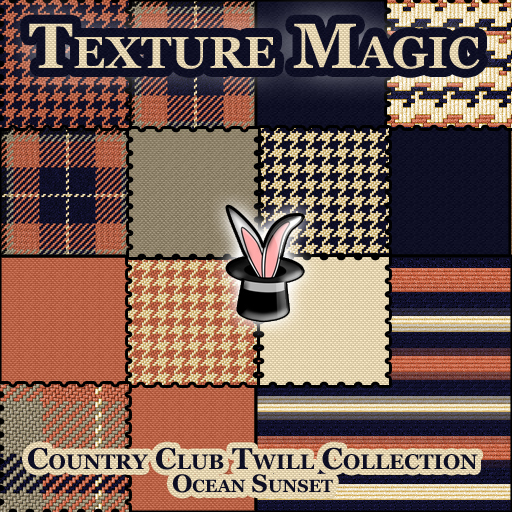 Country Club Twill Fabric Textures - Ocean Sunset