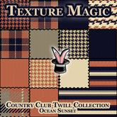 Country Club Twill Fabric Textures - Ocean Sunset