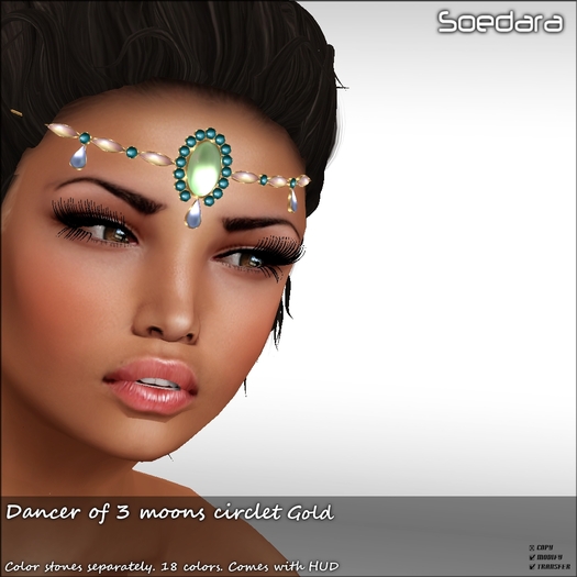 ~Soedara~ Dancer of 3 Moons Circlet {Gold}