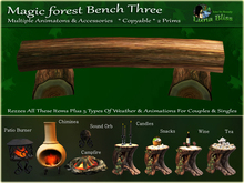 Magic Forest Bench Three - Rezzes Accessories, Animations, & Weather