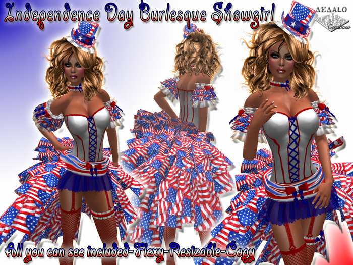 Independence Day Showgirl Costume * SPECIAL PRICE Happy 4th of July Promo *