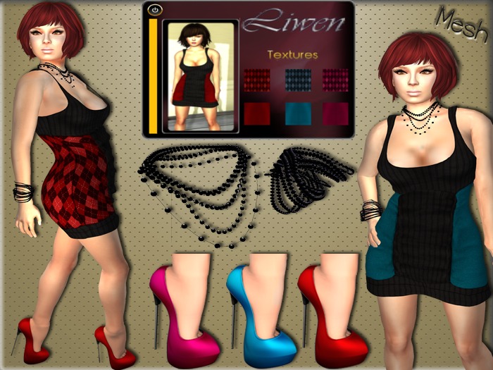 .::Liwen::. Mini Dress with Pumps