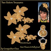 TST Velda Peach Hair Flowers & Belly Jewel