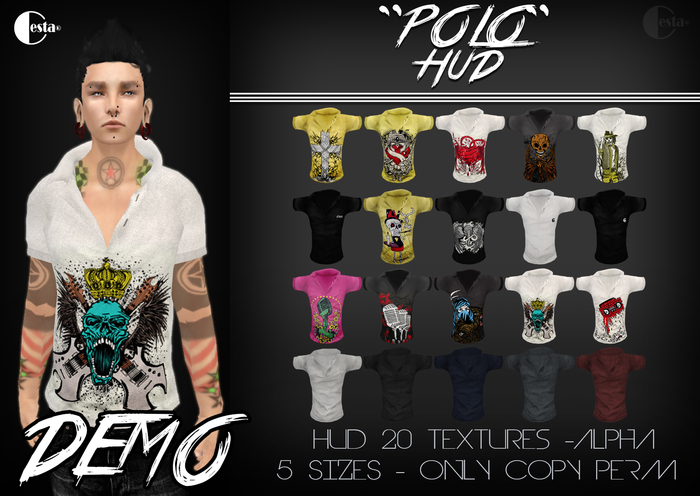 DEMO " T-Shirt POLO : HUD Texture "